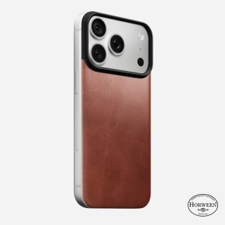 NOMAD Magnetic Leather Back - nakładka magnetyczna na iPhone 18 Pro / 17 Pro kompatybilna z MagSafe, skóra Horween (olde dublin)