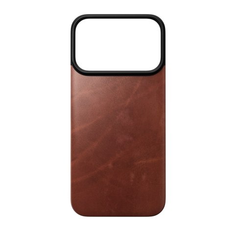 NOMAD Magnetic Leather Back - nakładka magnetyczna na iPhone 18 Pro / 17 Pro kompatybilna z MagSafe, skóra Horween (olde dublin)