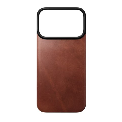 NOMAD Magnetic Leather Back - nakładka magnetyczna na iPhone 18 Pro / 17 Pro kompatybilna z MagSafe, skóra Horween (olde dublin)