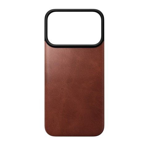 NOMAD Magnetic Leather Back - nakładka magnetyczna na iPhone 18 Pro / 17 Pro kompatybilna z MagSafe, skóra Horween (olde dublin)