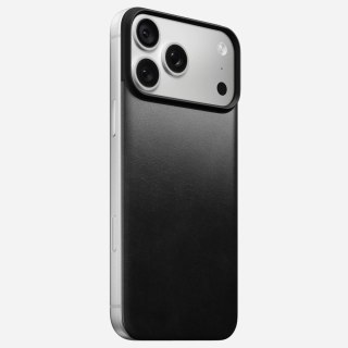 NOMAD Magnetic Leather Back - nakładka magnetyczna na iPhone 18 Pro Max / 17 Pro Max kompatybilna z MagSafe, skóra Horween (blac