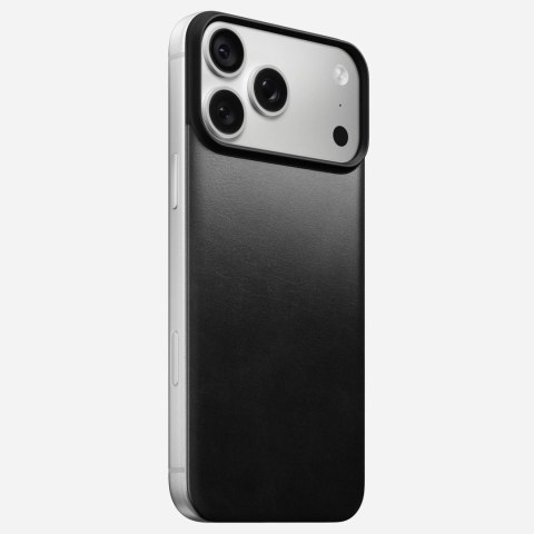 NOMAD Magnetic Leather Back - nakładka magnetyczna na iPhone 18 Pro Max / 17 Pro Max kompatybilna z MagSafe, skóra Horween (blac