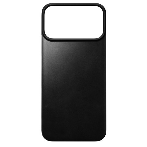 NOMAD Magnetic Leather Back - nakładka magnetyczna na iPhone 18 Pro Max / 17 Pro Max kompatybilna z MagSafe, skóra Horween (blac