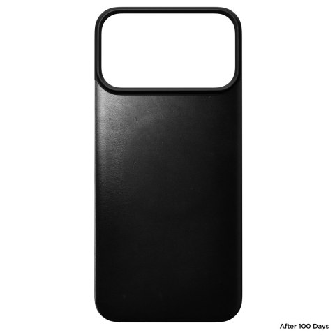 NOMAD Magnetic Leather Back - nakładka magnetyczna na iPhone 18 Pro Max / 17 Pro Max kompatybilna z MagSafe, skóra Horween (blac