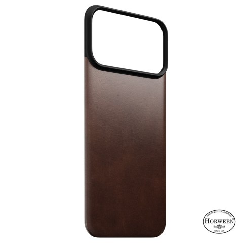 NOMAD Magnetic Leather Back - nakładka magnetyczna na iPhone 18 Pro Max / 17 Pro Max kompatybilna z MagSafe, skóra Horween (rust