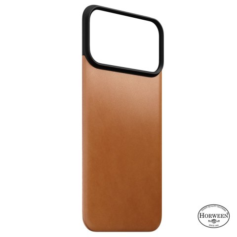 NOMAD Magnetic Leather Back - nakładka magnetyczna na iPhone 18 Pro Max / 17 Pro Max kompatybilna z MagSafe, skóra Horween (sadd