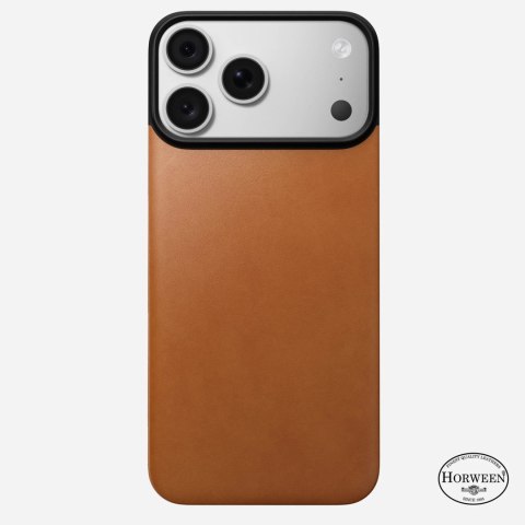NOMAD Magnetic Leather Back - nakładka magnetyczna na iPhone 18 Pro Max / 17 Pro Max kompatybilna z MagSafe, skóra Horween (sadd