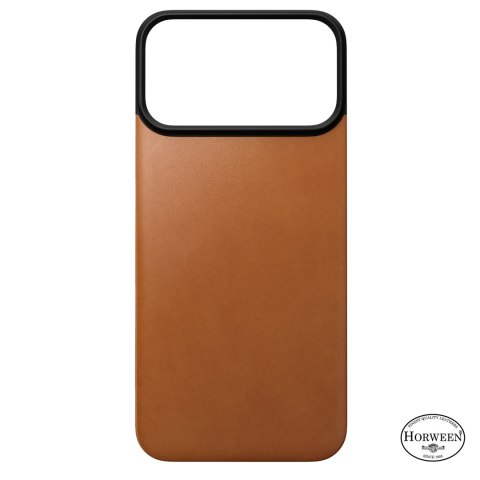 NOMAD Magnetic Leather Back - nakładka magnetyczna na iPhone 18 Pro Max / 17 Pro Max kompatybilna z MagSafe, skóra Horween (sadd