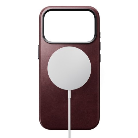 NOMAD Traditional Leather Case - etui do iPhone 18 Pro / 17 Pro kompatybilne z MagSafe, skóra Horween (burgundy)