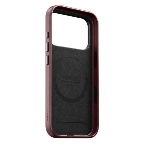 NOMAD Traditional Leather Case - etui do iPhone 18 Pro / 17 Pro kompatybilne z MagSafe, skóra Horween (burgundy)