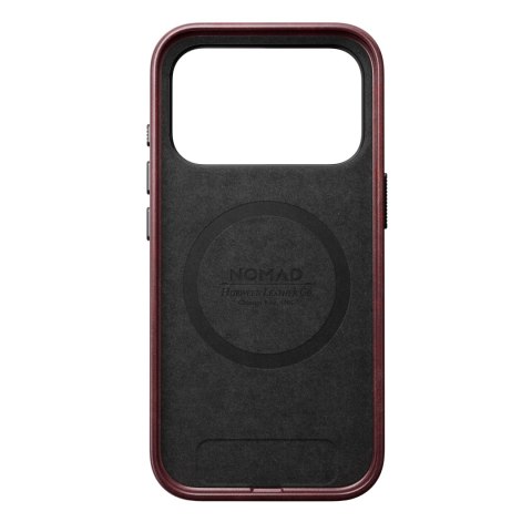 NOMAD Traditional Leather Case - etui do iPhone 18 Pro / 17 Pro kompatybilne z MagSafe, skóra Horween (burgundy)