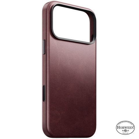 NOMAD Traditional Leather Case - etui do iPhone 18 Pro Max / 17 Pro Max kompatybilne z MagSafe, skóra Horween (burgundy)