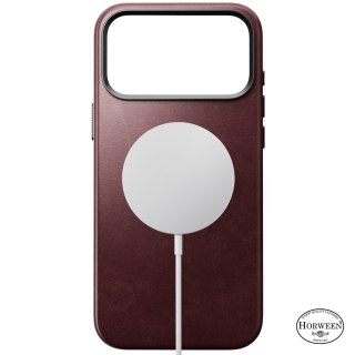 NOMAD Traditional Leather Case - etui do iPhone 18 Pro Max / 17 Pro Max kompatybilne z MagSafe, skóra Horween (burgundy)
