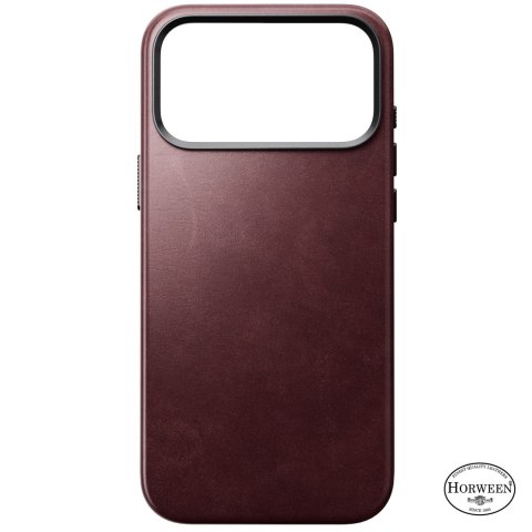 NOMAD Traditional Leather Case - etui do iPhone 18 Pro Max / 17 Pro Max kompatybilne z MagSafe, skóra Horween (burgundy)