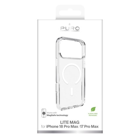 Puro Lite Mag - etui do iPhone 18 Pro Max / 17 Pro Max kompatybilne z MagSafe (transparent)