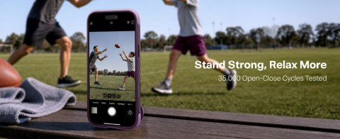 TORRAS Ostand Q3 Rugg - etui do iPhone 18 Pro / 17 Pro kompatybilne z MagSafe (purple)
