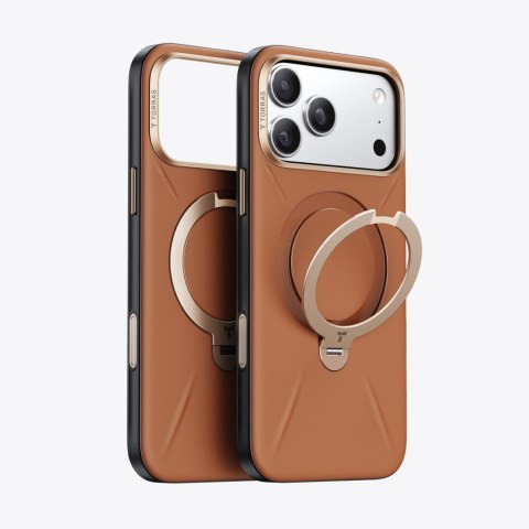 TORRAS Ostand Q3 VegSkin - etui do iPhone 18 Pro / 17 Pro kompatybilne z MagSafe (brown)