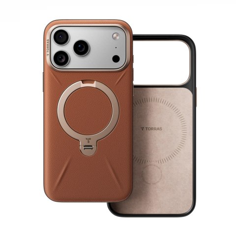 TORRAS Ostand Q3 VegSkin - etui do iPhone 18 Pro Max / 17 Pro Max kompatybilne z MagSafe (brown)