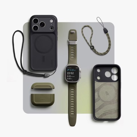 Bellroy Venture Case - etui do iPhone 18 Pro / 17 Pro kompatybilne z MagSafe oraz smycz na nadgarstek do telefonu (shadow)