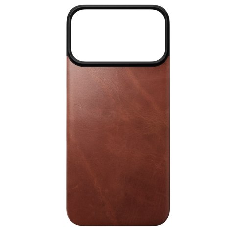 NOMAD Magnetic Leather Back - nakładka magnetyczna na iPhone 18 Pro Max / 17 Pro Max kompatybilna z MagSafe, skóra Horween (olde