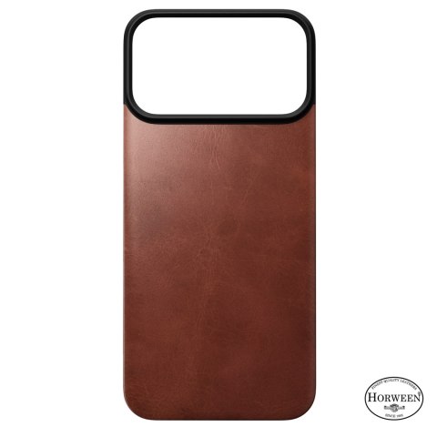 NOMAD Magnetic Leather Back - nakładka magnetyczna na iPhone 18 Pro Max / 17 Pro Max kompatybilna z MagSafe, skóra Horween (olde