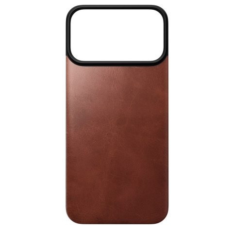 NOMAD Magnetic Leather Back - nakładka magnetyczna na iPhone 18 Pro Max / 17 Pro Max kompatybilna z MagSafe, skóra Horween (olde