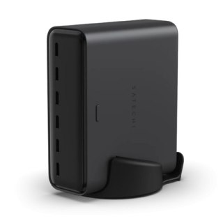 Satechi ChargeView GaN 240 W - ładowarka sieciowa 240W z wyświetlaczem, 6x USB-C (space black)