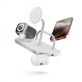 ZENS 4-1 Wireless Charger 60W - bezprzewodowa ładowarka Qi2 do trzech urządzeń (60W), z możliwością ładowania czwartego urządzen